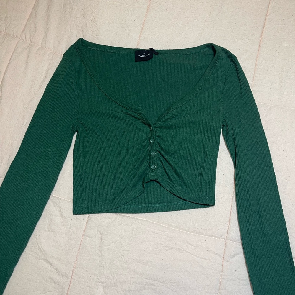 Green Urban Outfitters Long Sleeve Top